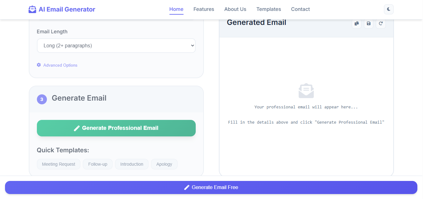 Email Generation Form